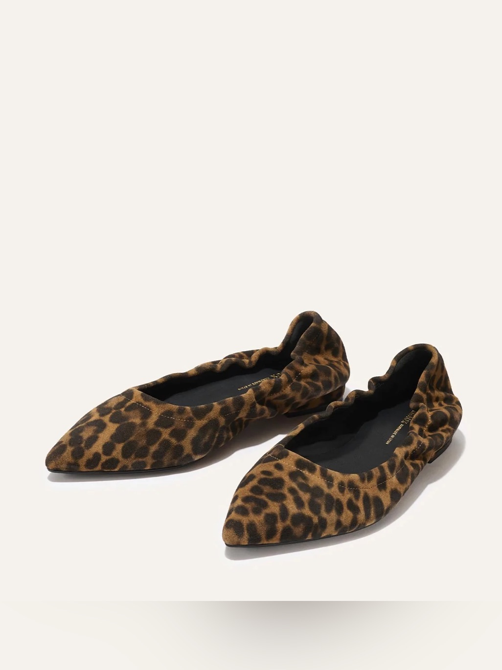 Margaux Roma Leopard-Print Pointed Ballet Flat - Brown/Black. Size 37 — image 3 of 8
